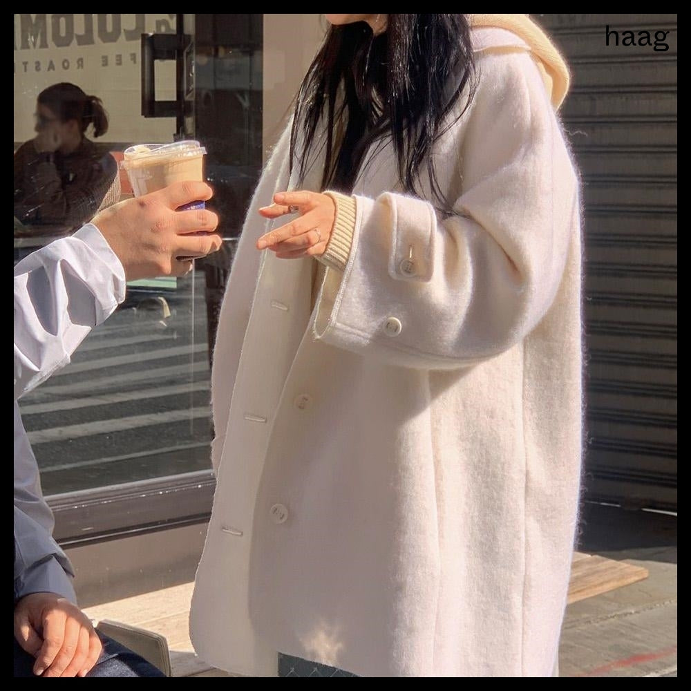 【HAAG】A Coat Cardigan Ivory