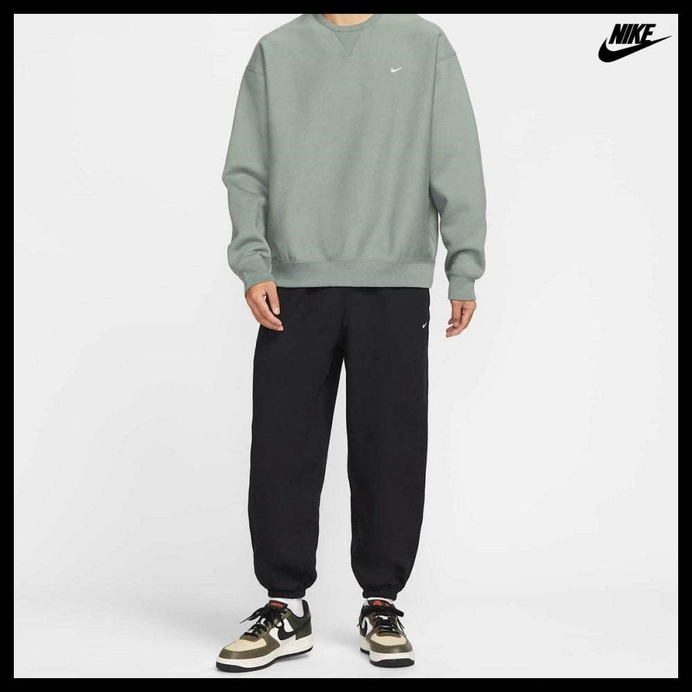 【Nike】SOLO SWOOSH CUFF FLEECE PANTS BLACK BLACK WHITE
