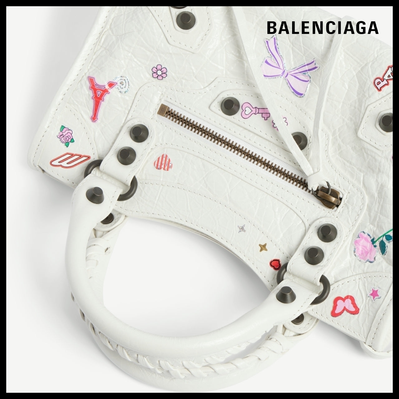 【BALENCIAGA】Le City Bag Mini White Multicolor