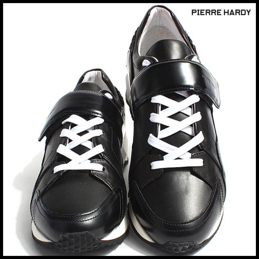 【Pierre Hardy】BLACK Velcro Running Sneakers