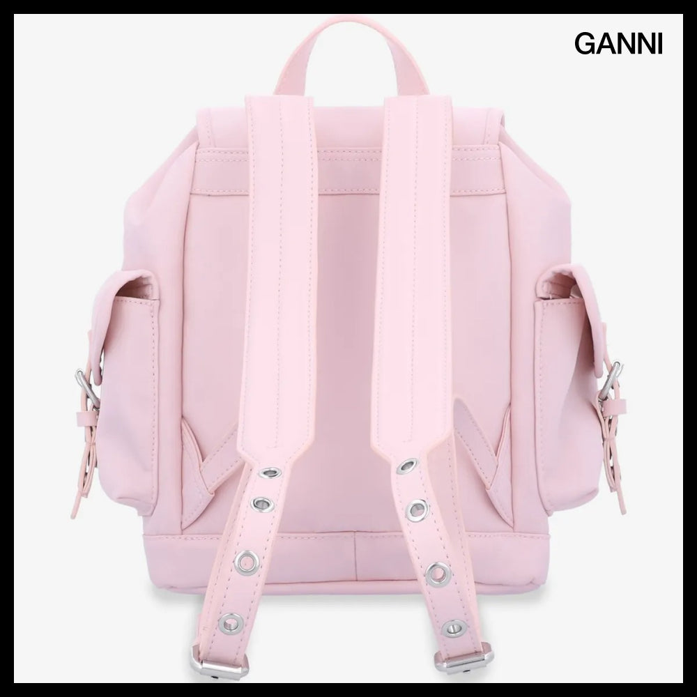 【Ganni】Small Buckey Backpack Chalk Pink