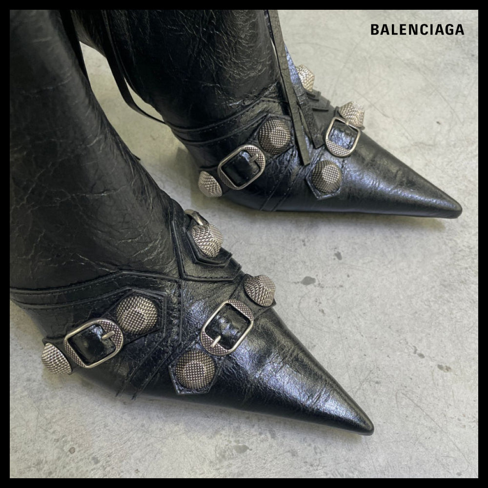 【BALENCIAGA】Cagole Arena Ankle Boots Black