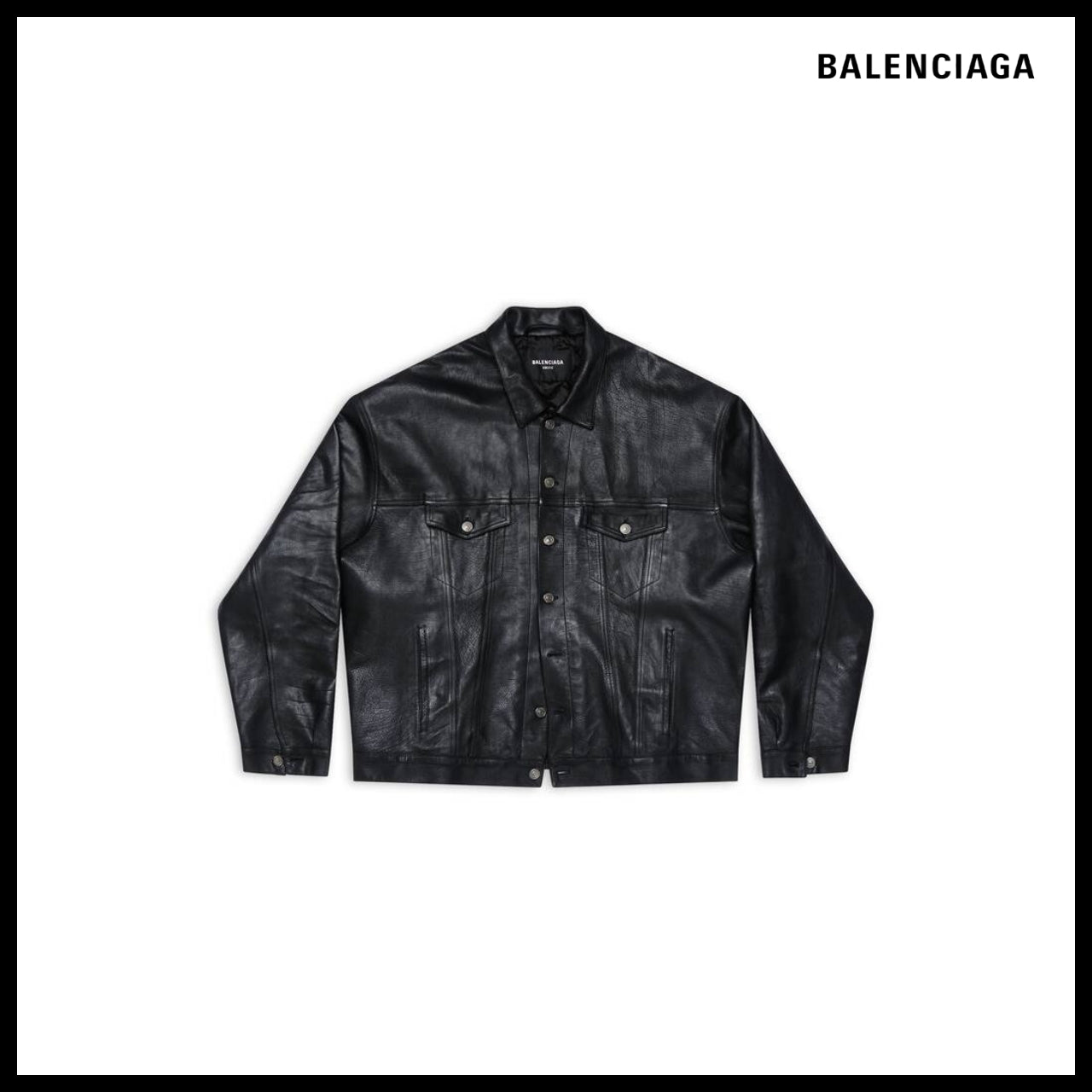 【BALENCIAGA】Denim Style Jacket Black