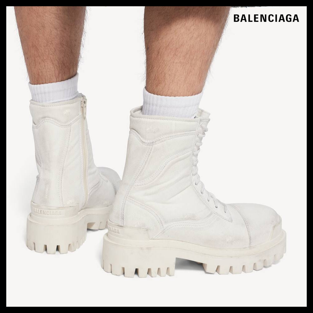 【BALENCIAGA】Combat Strike Boots White