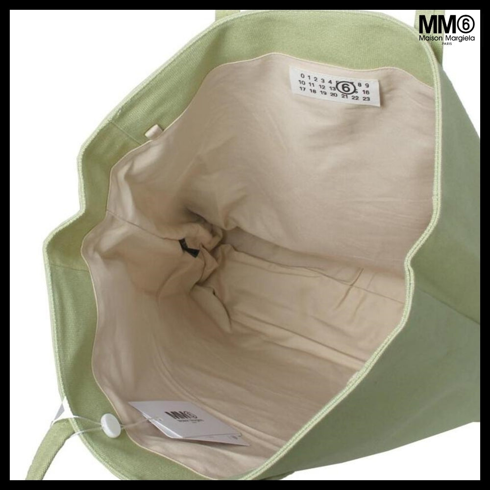 【MM6 Maison Margiela】MM6 ロゴパッチキャンバス トートバッグ