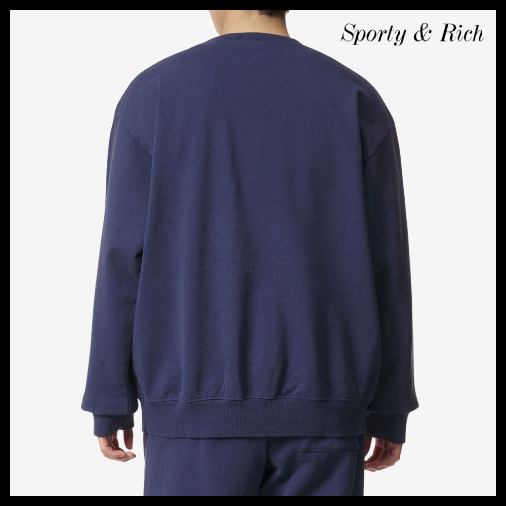 【Sporty & Rich】バーシティ クレスト クルーネックスウェット