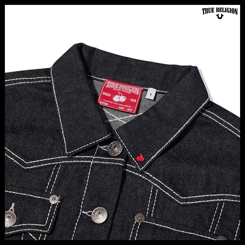 【TRUE RELIGION x KIRSH】Stitch Point Denim Crop Jacket