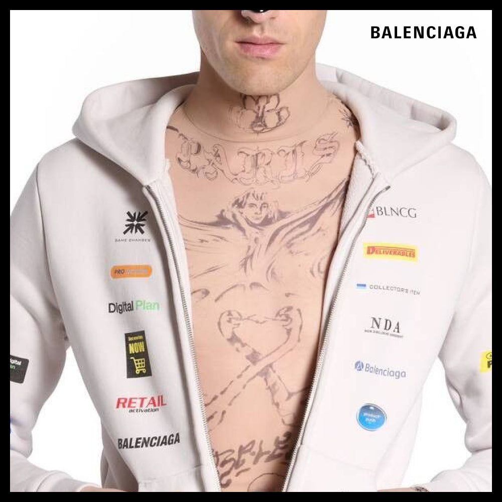 ★Balenciagaアウトレットセール★English Zip-Up Hoodie