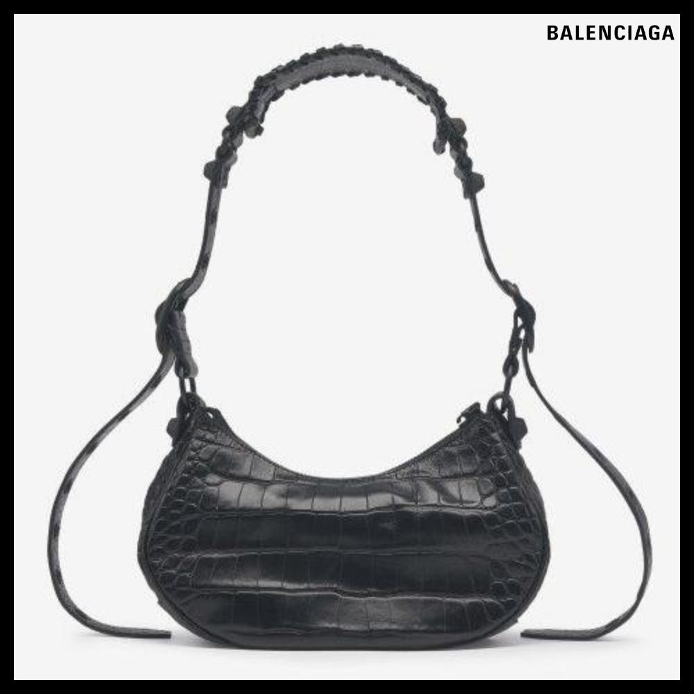 【BALENCIAGA】Le Cagole XS Shoulder Bag Crocodile Embossed