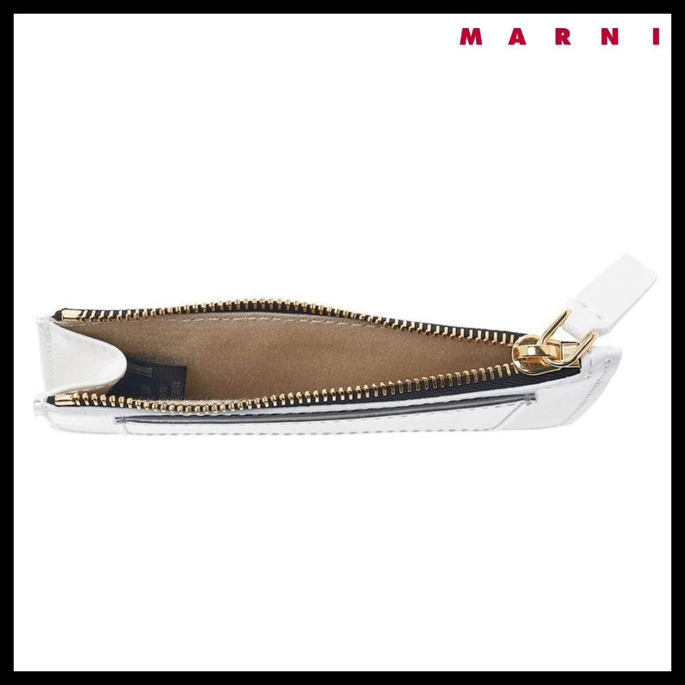 【MARNI】Logo Leather Card Holder