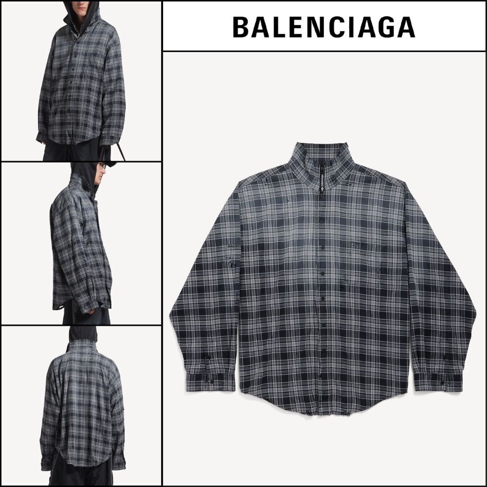 【BALENCIAGA】Zip-Up Shirt