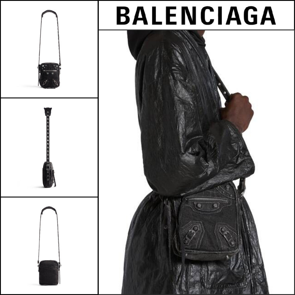 【BALENCIAGA】LE CAGOLE CROSSBODY BAG DENIM