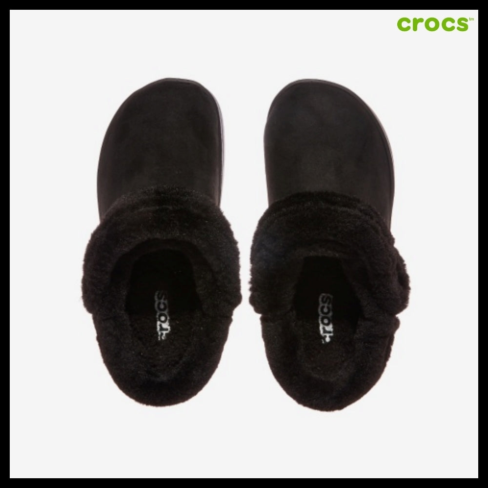 【CROCS】Classic Unforgettable Suede Clog Black
