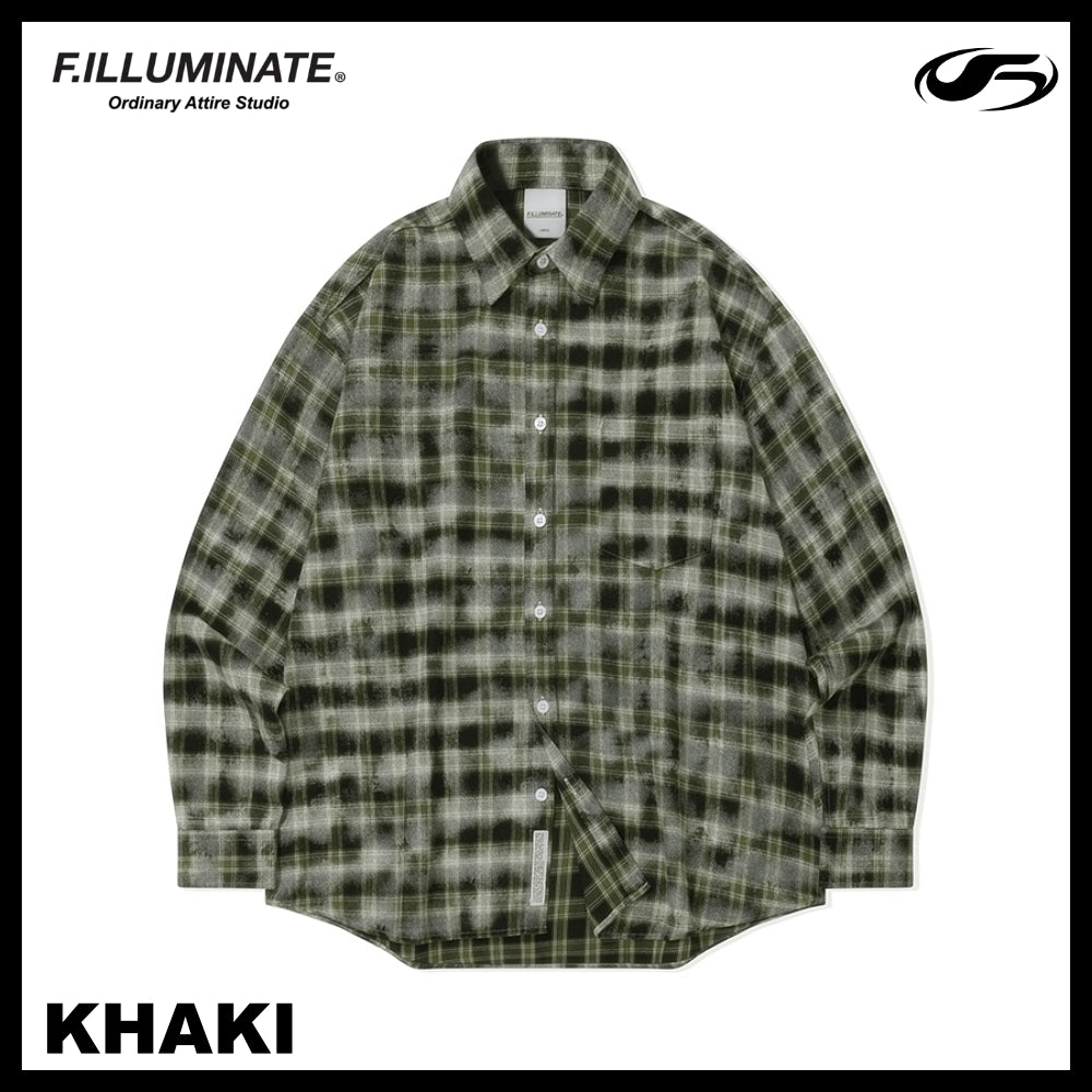 【FILLUMINATE】OVERFIT DAMAGE WASHED CHECK SHIRT 2COLOR