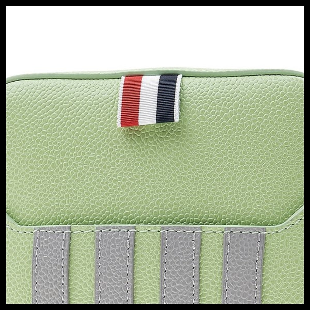 【THOM BROWNE】Men's Pebble Grain Madras Camera Bag