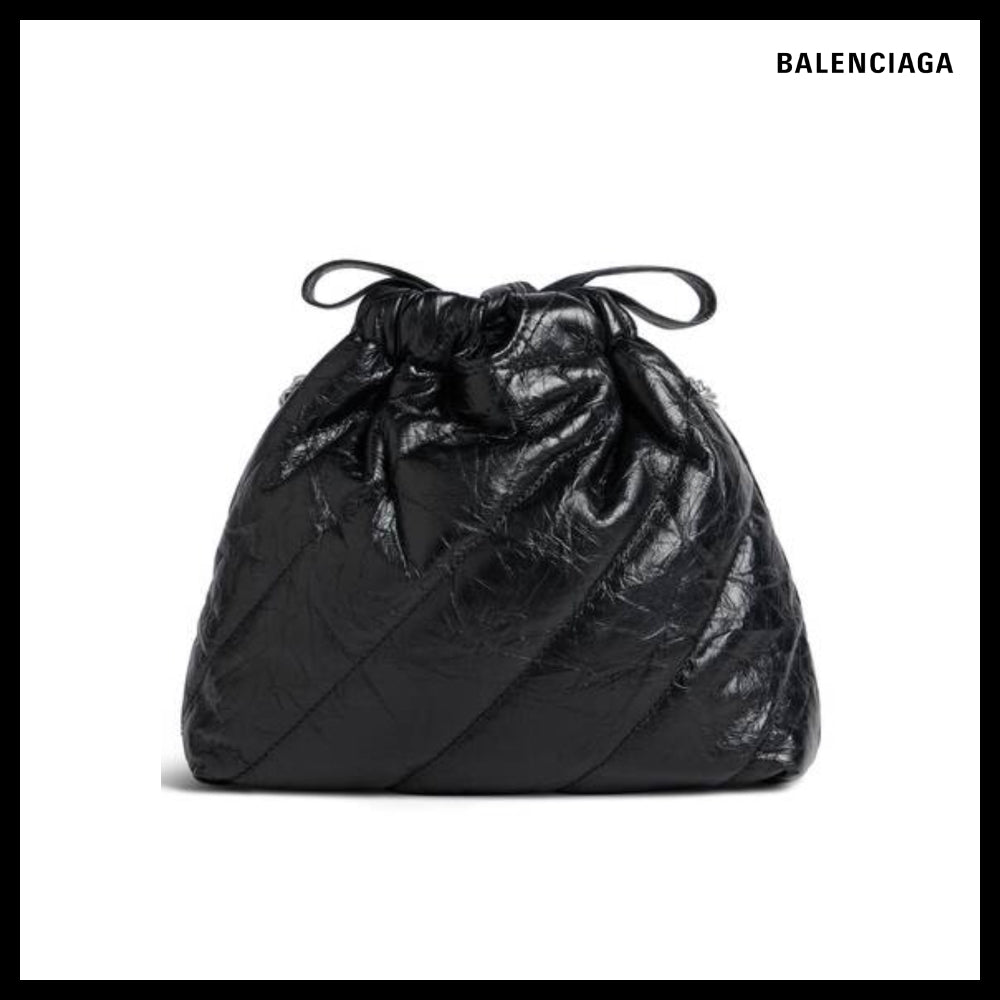 【BALENCIAGA】Crush XS Tote Bag Quilted Black