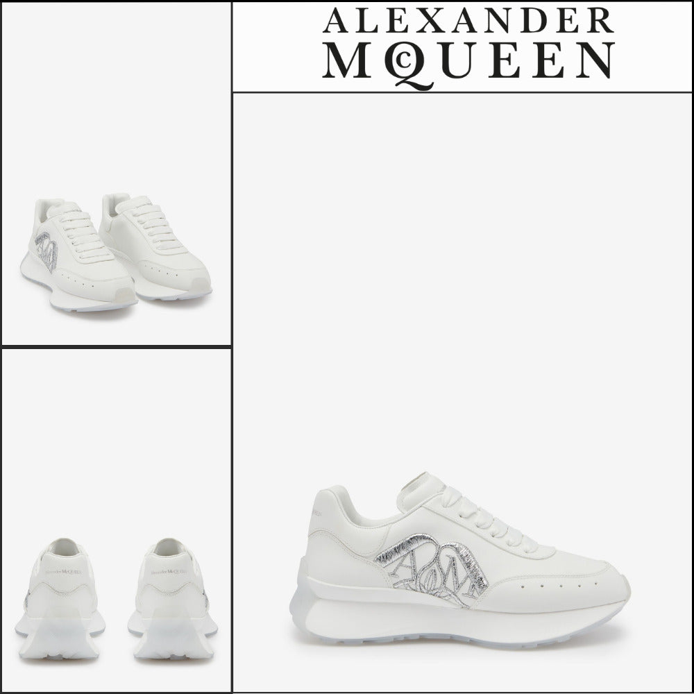 【Alexander Mcqueen】Women’s Sprint Runner White Silver