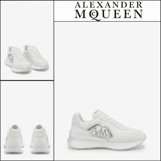 【Alexander Mcqueen】Women’s Sprint Runner White Silver
