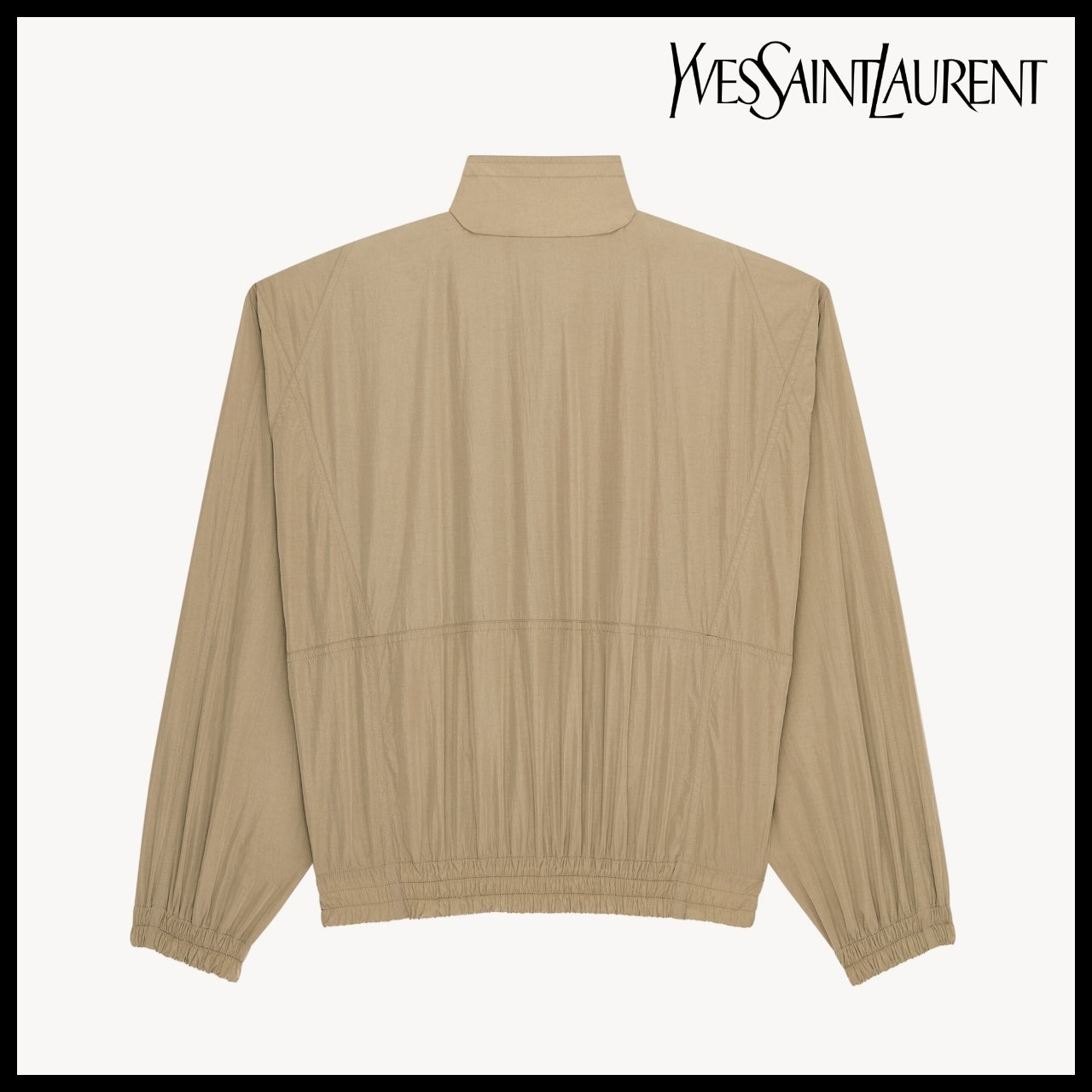 【Saint Laurent】Crinkled Canvas Windbreaker MARRON GLACE