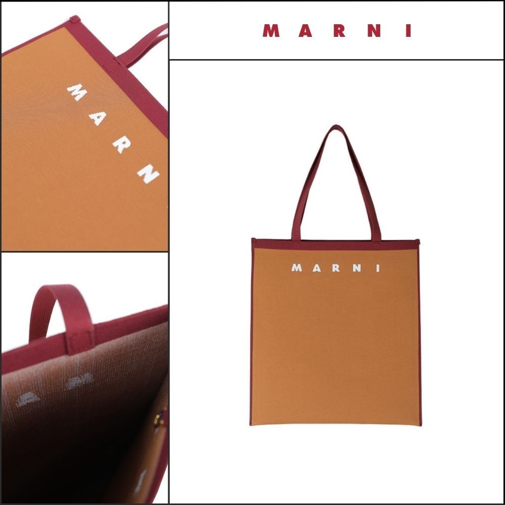 【MARNI】25SS Logo Two-Tone Tote Bag
