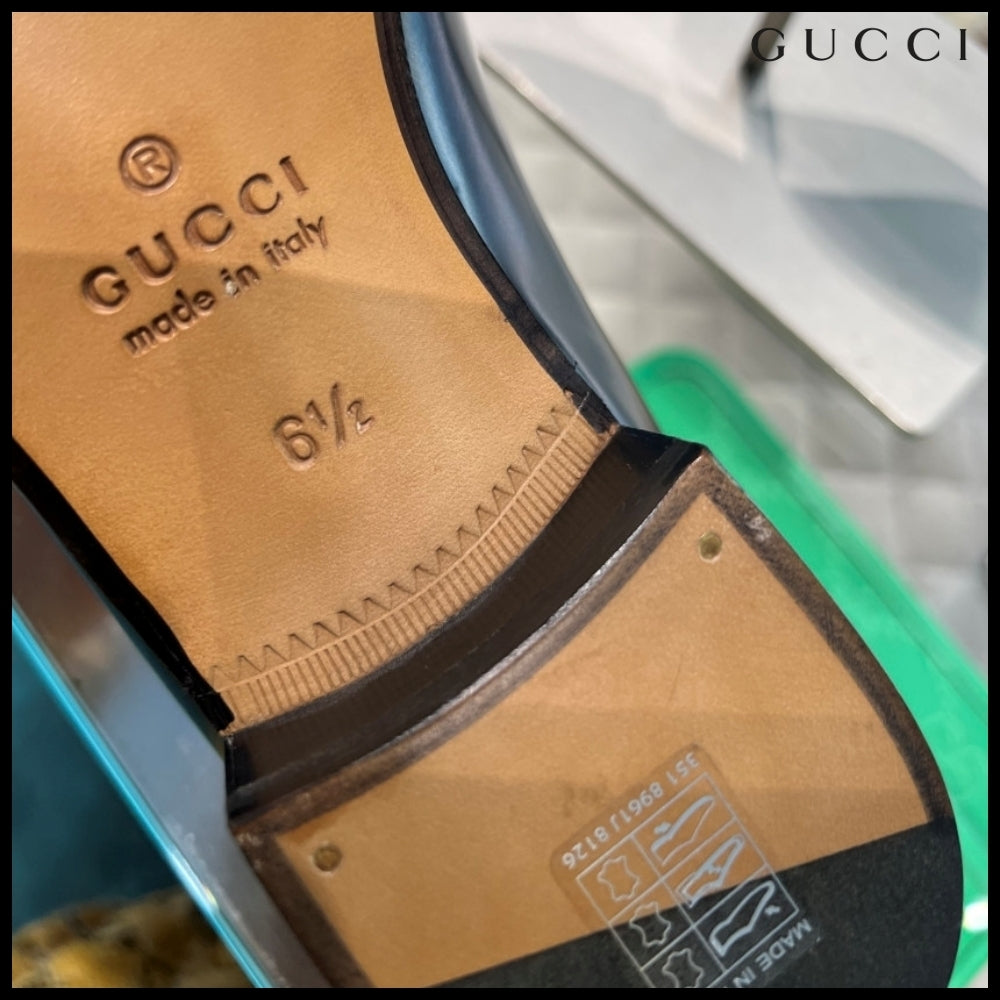 【GUCCI】PARIDE Tassel Fringe Leather Loafers Black