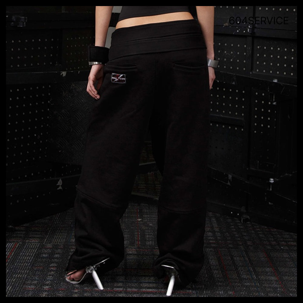 【604service】EOS Double Strap Sweatpants in Black