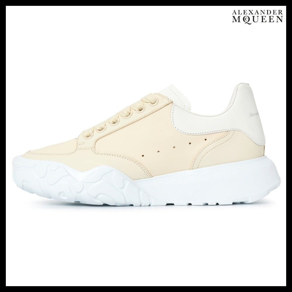 【Alexander Mcqueen】Court Trainer Sneakers Beige White