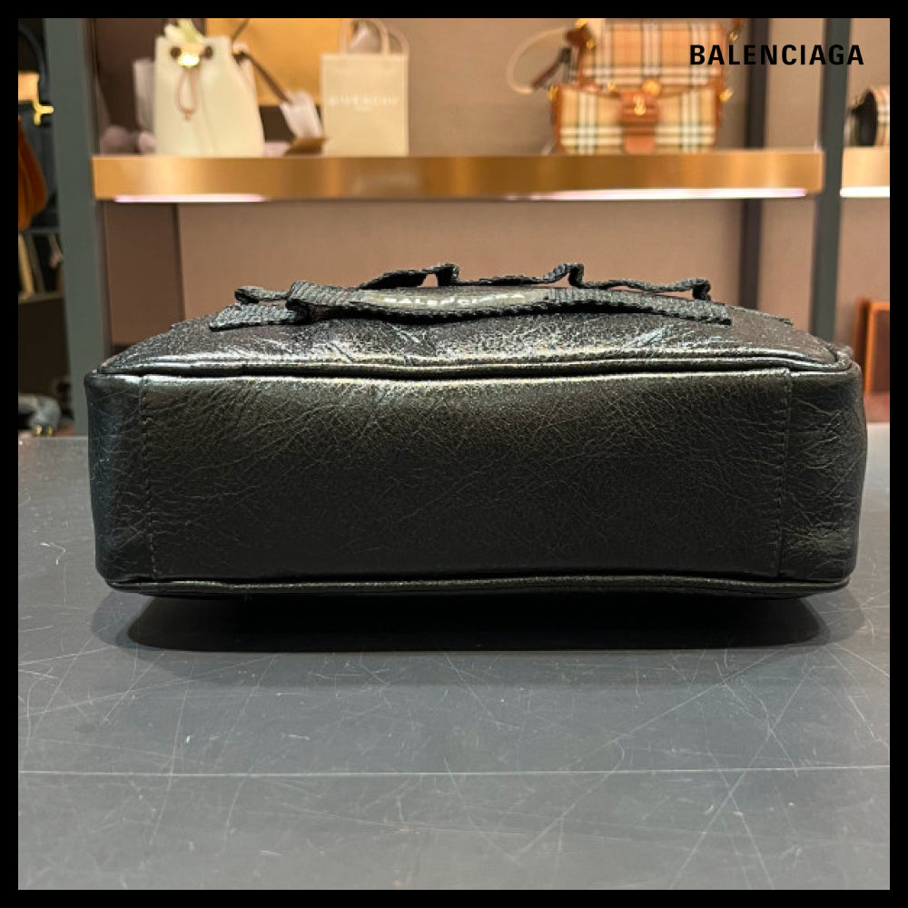 【BALENCIAGA】Army Pouch Crossbody Messenger Bag Black