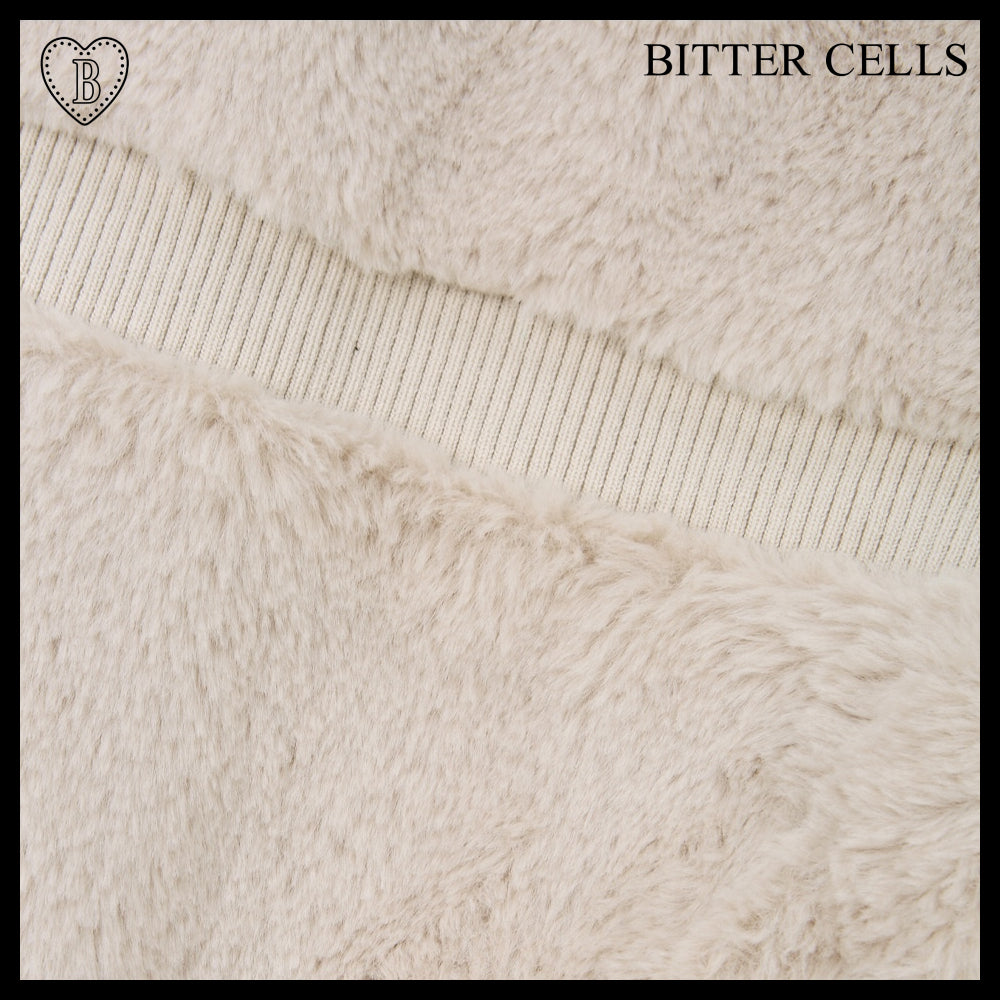 【BITTER CELLS】PUPPY CROP JACKET CREAM