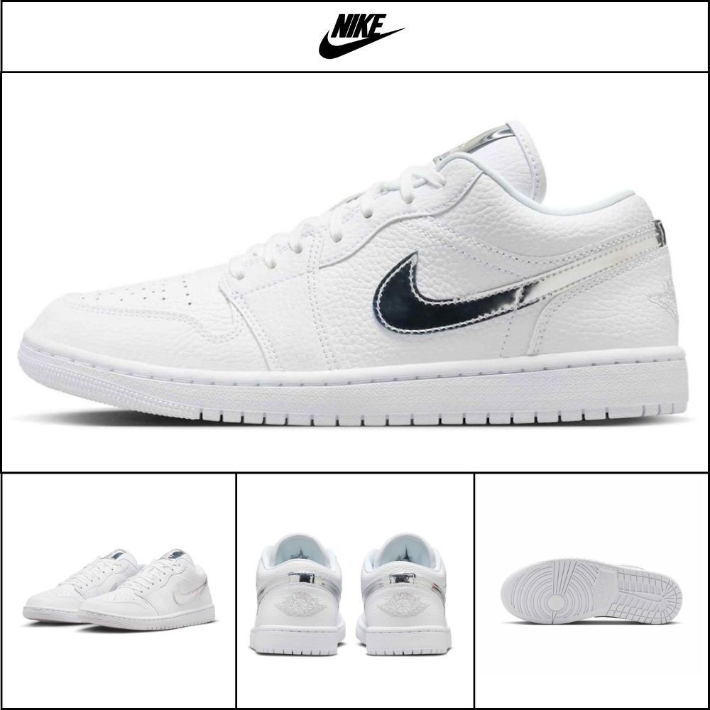 【NIKE】Air Jordan 1 Low SE W White Metallic Silver White