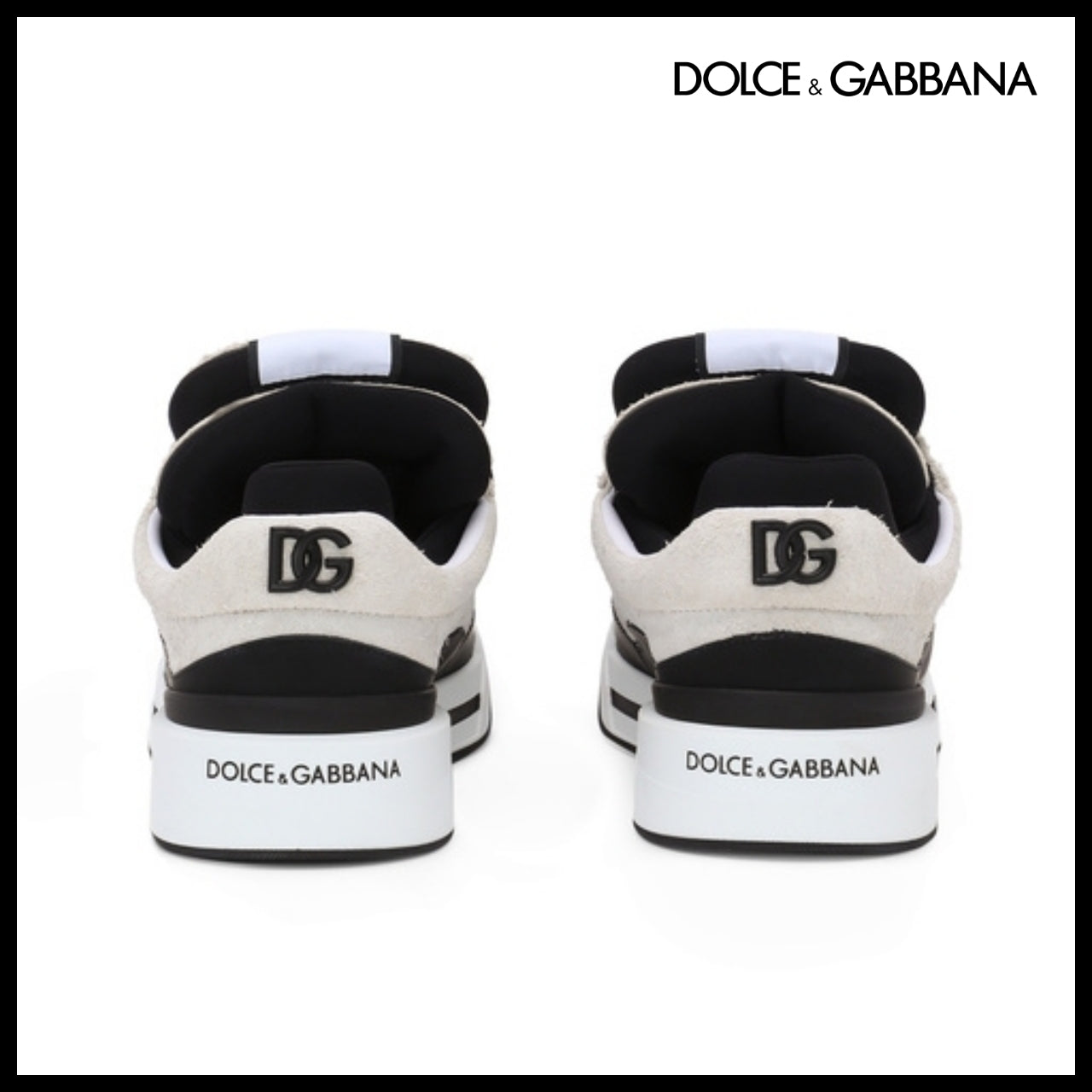 【Dolce & Gabbana】MIXED-MATERIAL NEW ROMA SNEAKERS