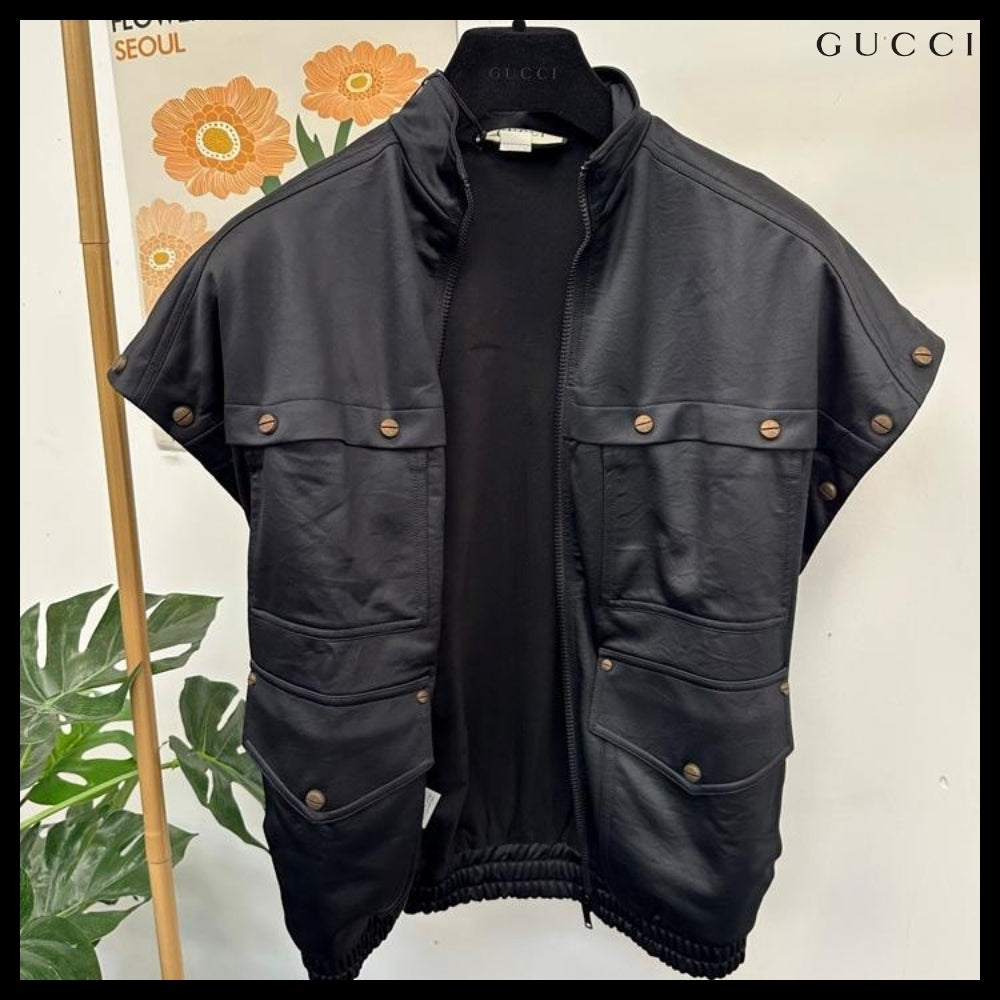 【GUCCI】Vintage Multi-Pocket Detachable Jacket Black