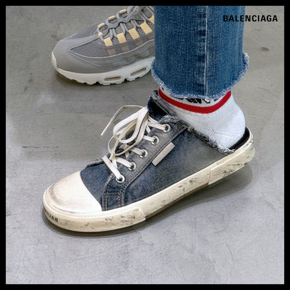 ★BALENCIAGAアウトレット セール ★Denim Paris Mule Sneakers