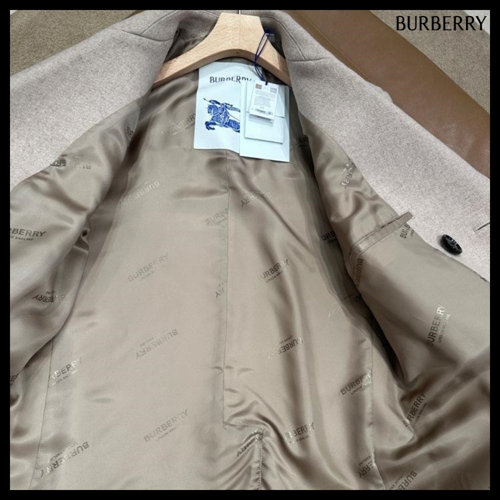 【Burberry】New ERROL Internal EKD Wool Nylon Short Peacoat