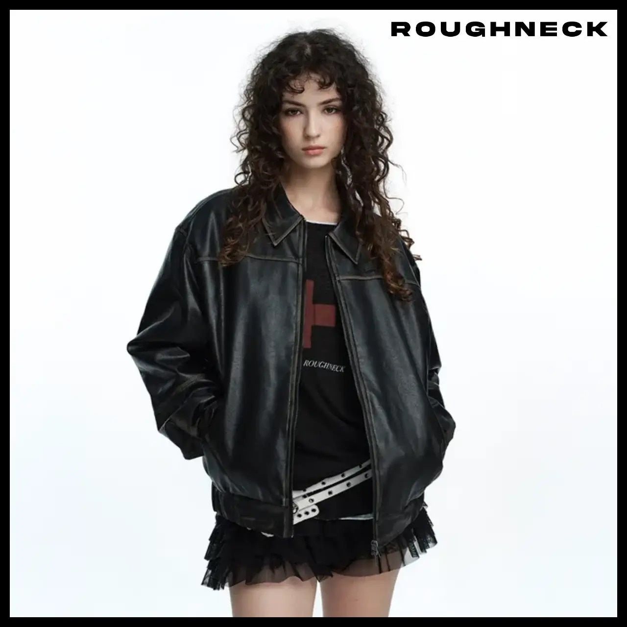 【ROUGHNECK】Washing Leather Blouson Jacket