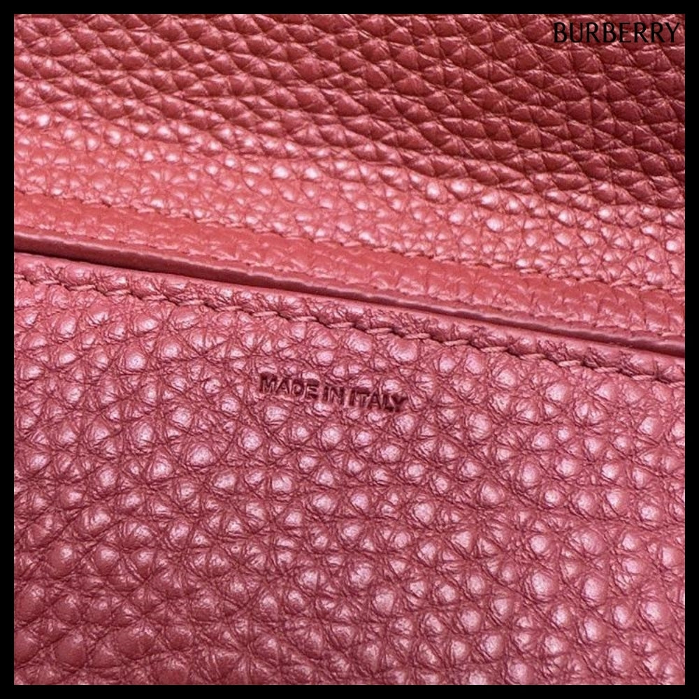 【Burberry】Shield Twin Leather Medium Messenger Bag Rust