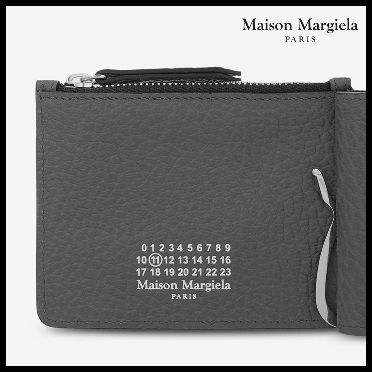 【Maison Margiela】Four Stitches Slim Two Pin Wallet Grey