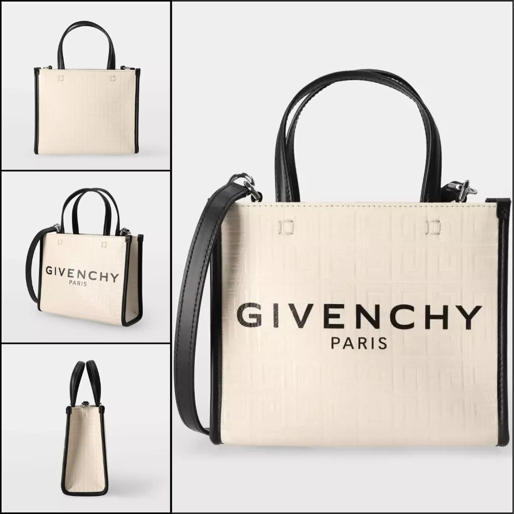 【Givenchy】Mini Canvas Tote Logo Casual