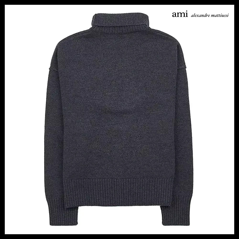 【AMI Paris】Big Heart Logo Turtleneck Knit