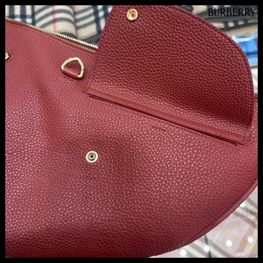 【Burberry】Shield Twin Leather Medium Messenger Bag Rust
