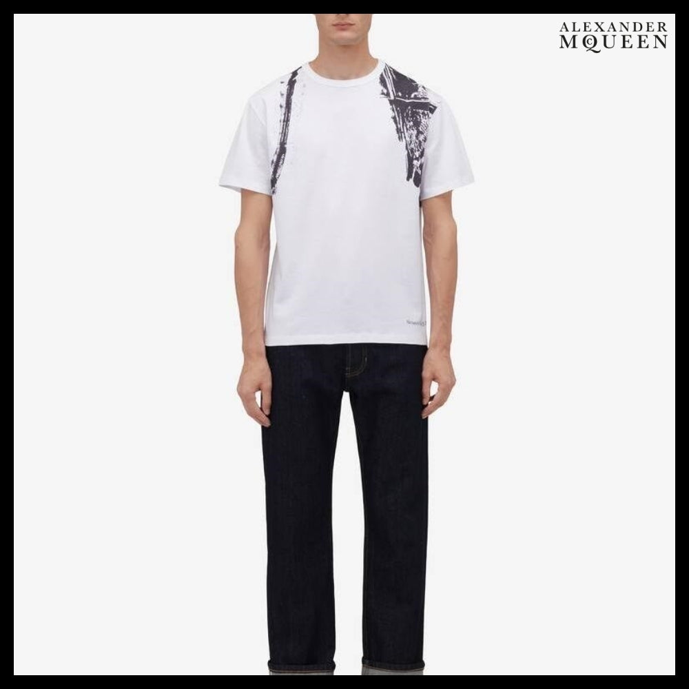 【Alexander Mcqueen】Fold Harness T-shirt in White/Black