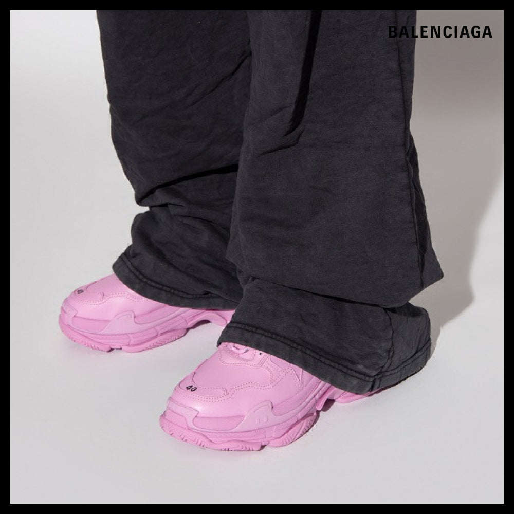 【BALENCIAGA】Women's Triple S Low-Top Sneakers Pink