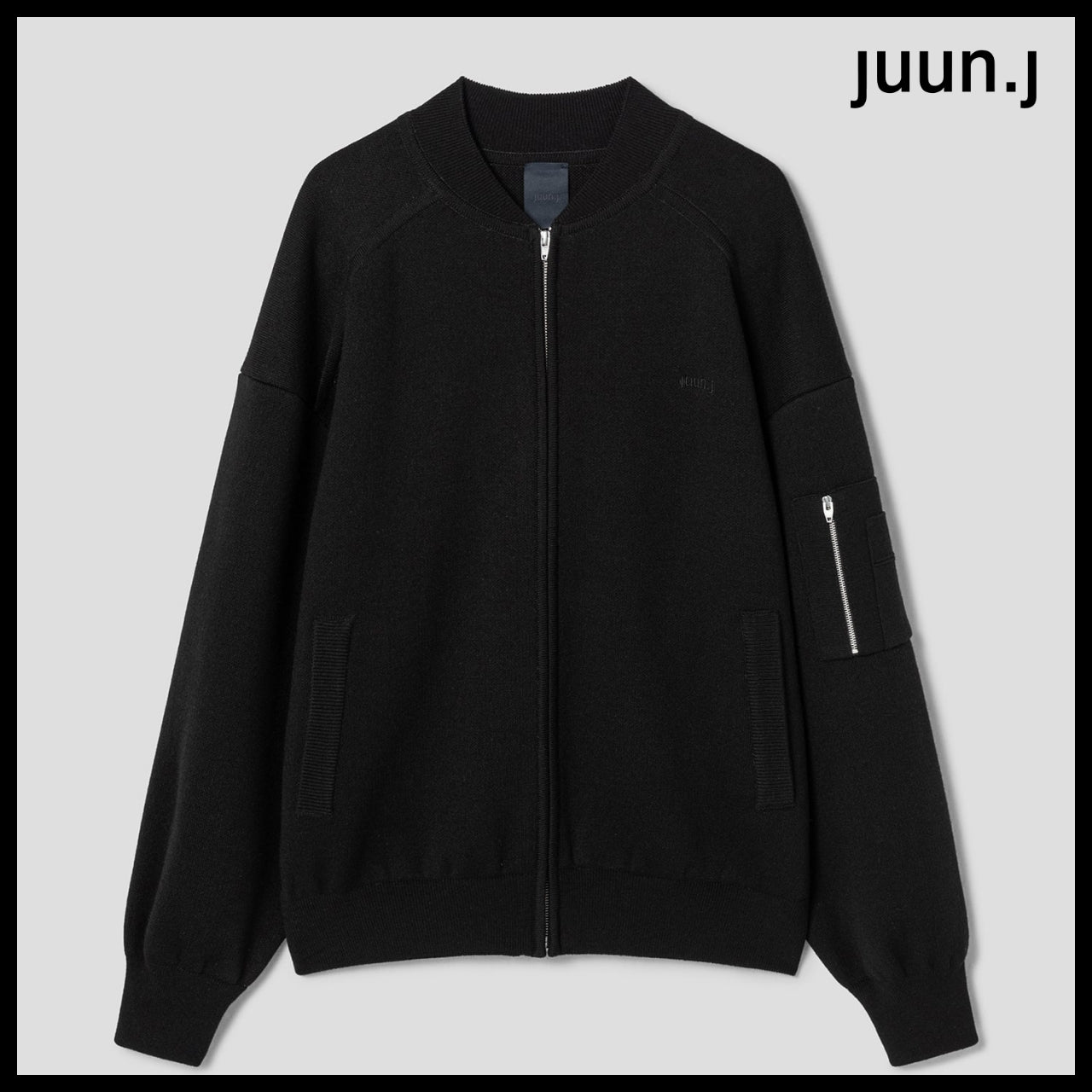 【JUUN.J】CORE Essential Knit Blouson Jumper Black
