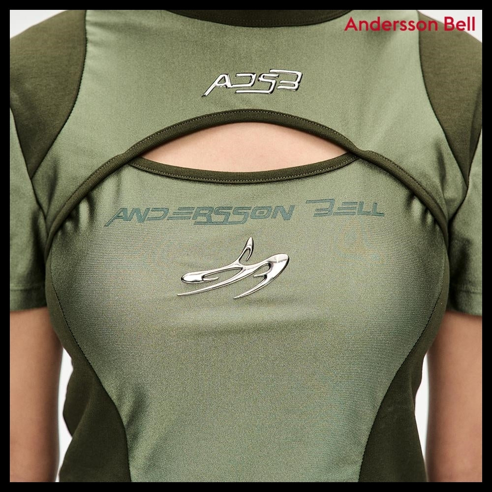 【ANDERSSON BELL】エッセンシャルカットアウトTシャツ (カーキ)