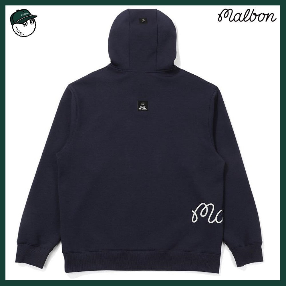 【MALBON GOLF】 SCRIPT HOOD MAN TO MAN 3COLORS