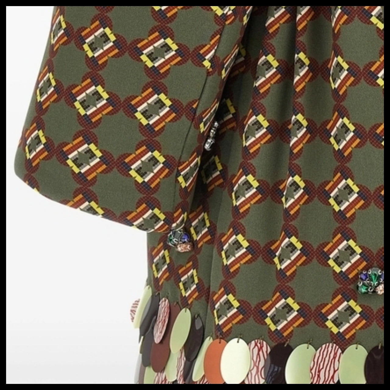 【DRIES VAN NOTEN】Green Coat tailored wool