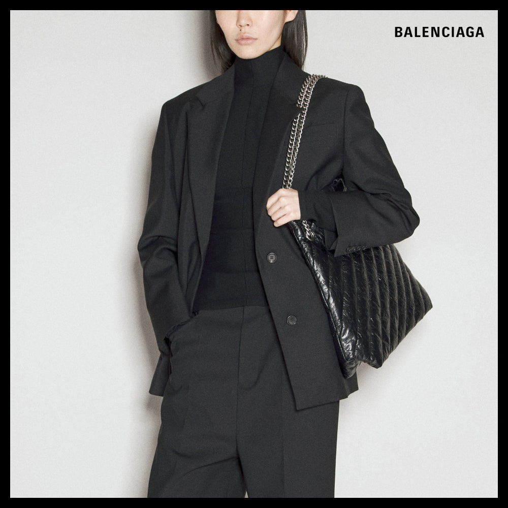 【BALENCIAGA】Crush Medium Tote Bag Quilted