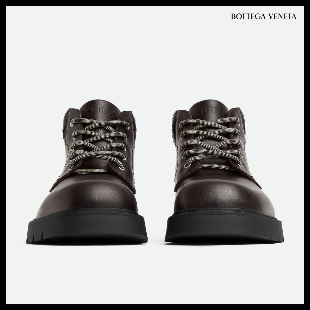 【BOTTEGA VENETA】Head Dog Cropped Boots Fondant Black