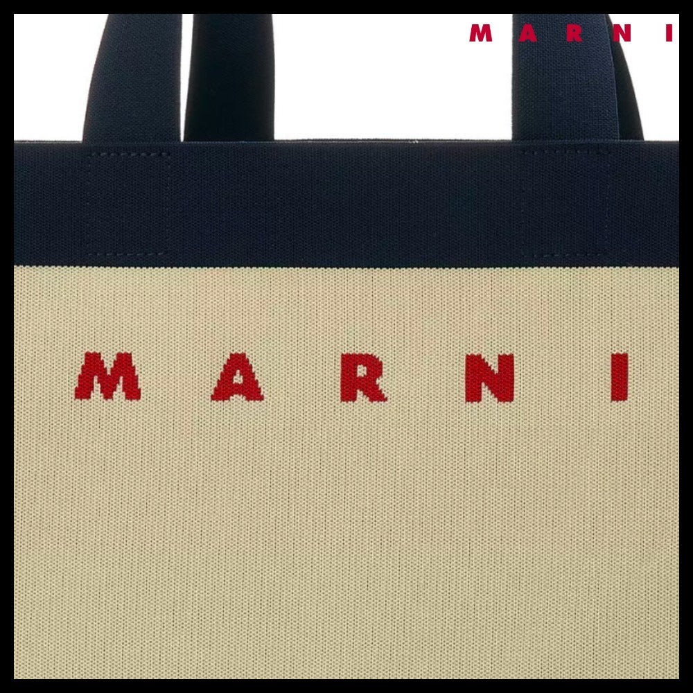 【MARNI】Jacquard Shopping Tote Bag