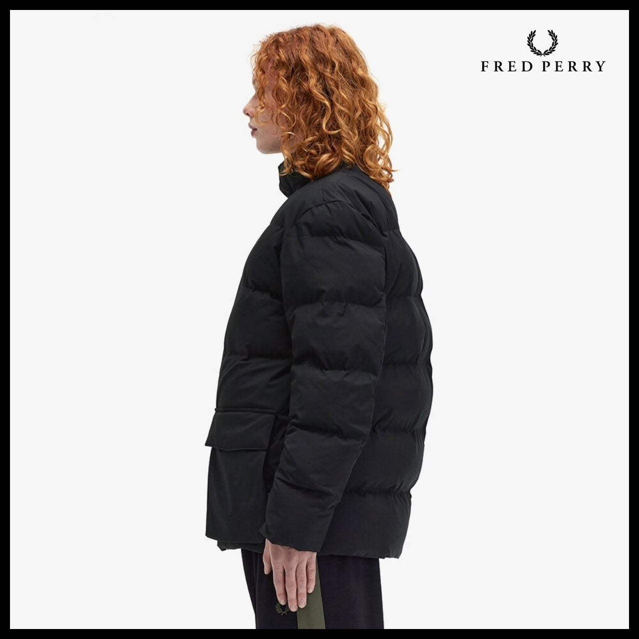 【FRED PERRY】Padded Pocket Detail Jacket Black
